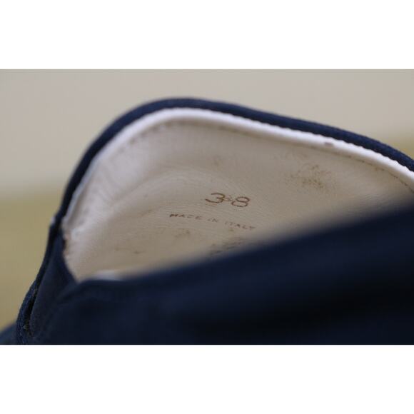 The Row Shoes Blue 38 Marie H Cotton Canvas Slip On Sneakers Italy - Picture 7 of 11